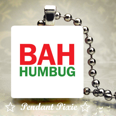 BAH Humbug Xmas Scrabble Pendants BAH Humbug Xmas Scrabble Pendants