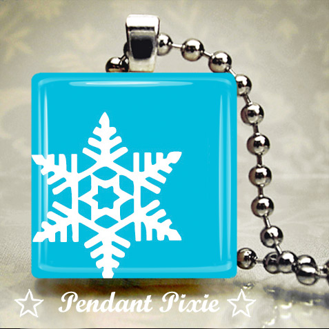 Blue Snowflake Christmas Pendant