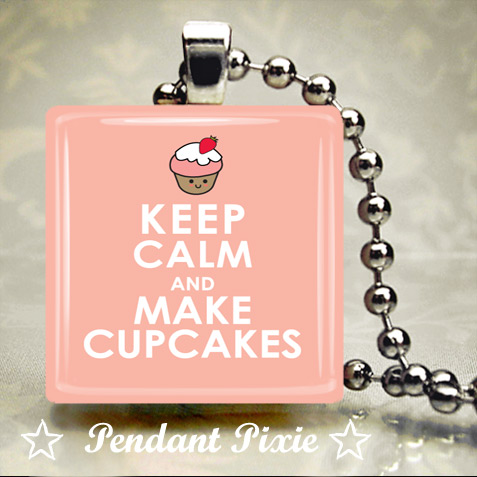 Keep Calm and Make Cupcakes Pendant Keep Calm and Make Cupcakes Pendant