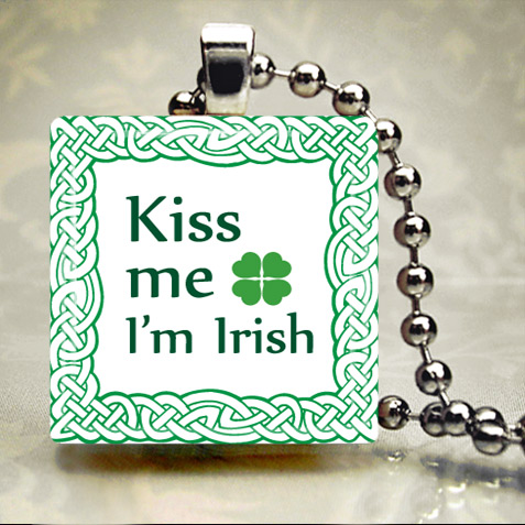 Kiss Me Im Irish St Patricks Pendant