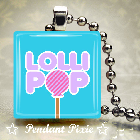 Lolli Pop Cute Scrabble Pendant