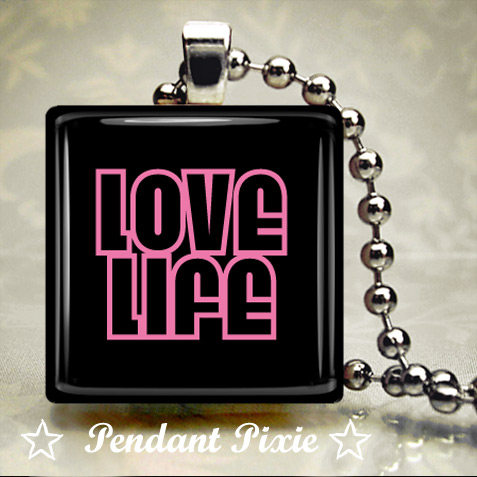 Love Life Scrabble Tile Pendant Love Life Scrabble Tile Pendant