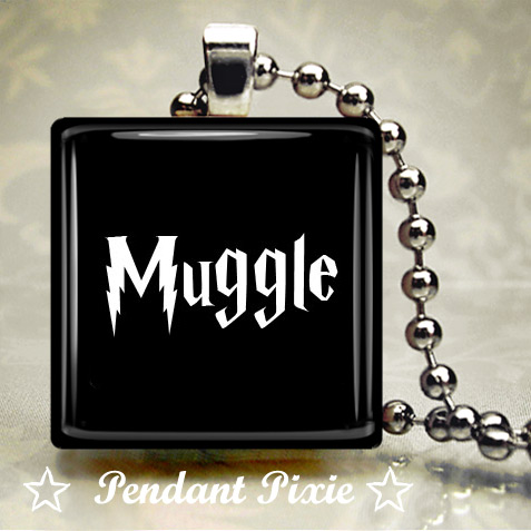 Muggle Harry Potter Scrabble Pendant Muggle Harry Potter Scrabble Pendant