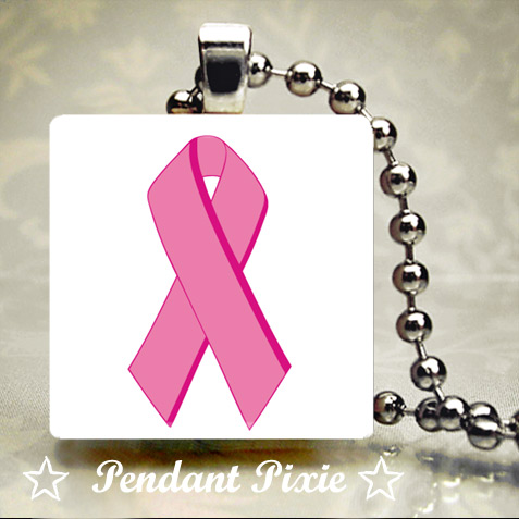 Breast Cancer Support Ribbon Pendant Breast Cancer Support Ribbon Pendant