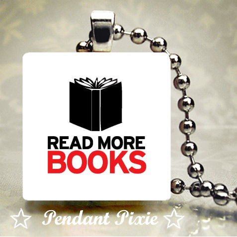 Read More Books Scrabble Pendant Read More Books Scrabble Pendant