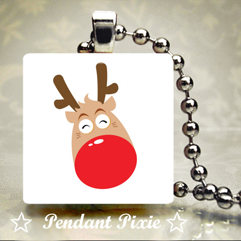 Rudolph Red Nose Scrabble Pendant Rudolph Red Nose Scrabble Pendant