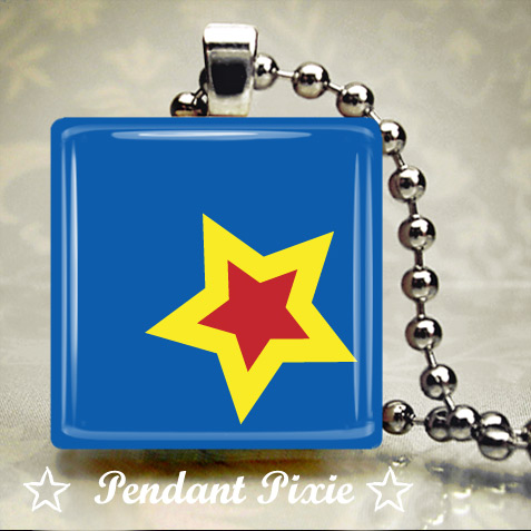 Rock On Red & Yellow Star Pendant Rock On Red & Yellow Star Pendant