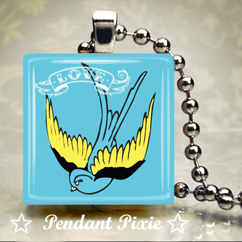 Sexy Swallow Scrabble Pendant Sexy Swallow Scrabble Pendant