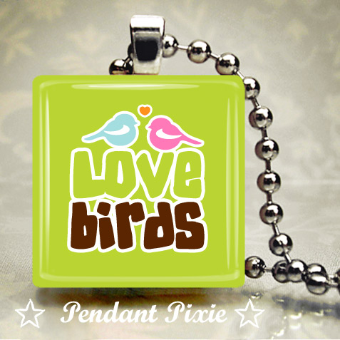Tweet Love Birds Button Badges