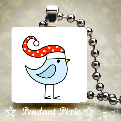 Santa Festive Bird Pendants Santa Festive Bird Pendants